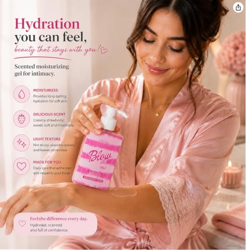 HOT FLOWERS Blow Girl Lickable Body Moisturizer, Strawberry & - Product Imagery