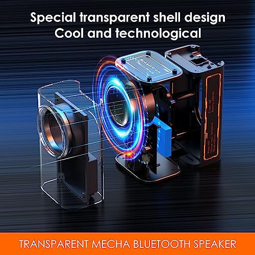 Portable Bluetooth Speaker with Lights, Transparent Wireless - Product Imagery
