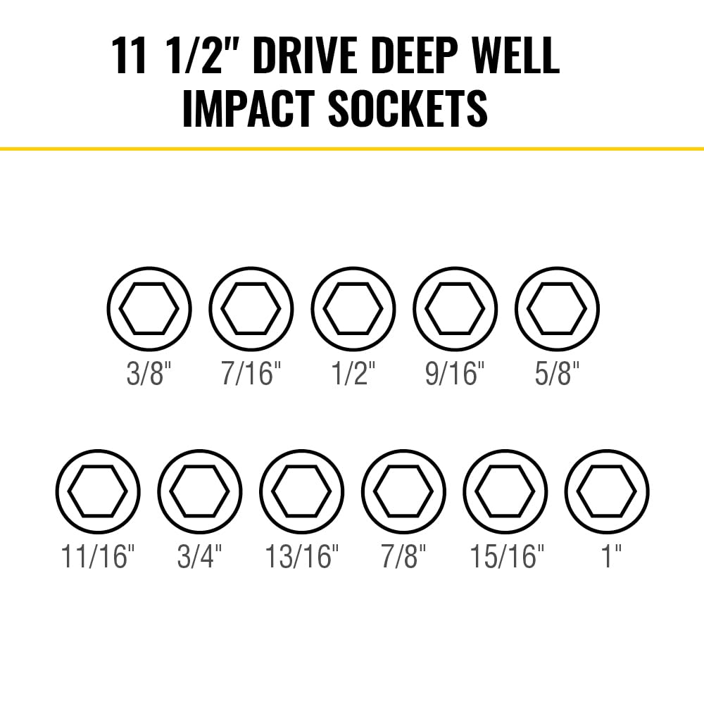 Klein Tools 65111IMPCT KNECT Deep Well Impact Socket Set 1 2 - Premium Selection Official Imagery - 5
