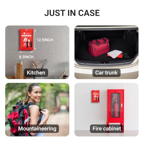 Lancryen Emergency Fire Blanket, Fire Extinguisher Blanket, Fire - Product Imagery