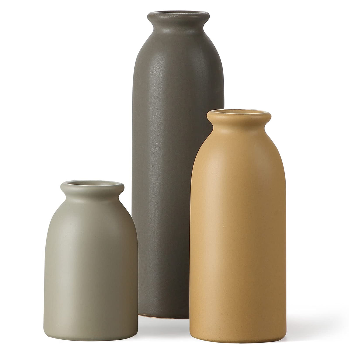 CWLWGO Ceramic Matte Vase Set for Home Decor Modern and - CwlwGO Official Imagery - 1