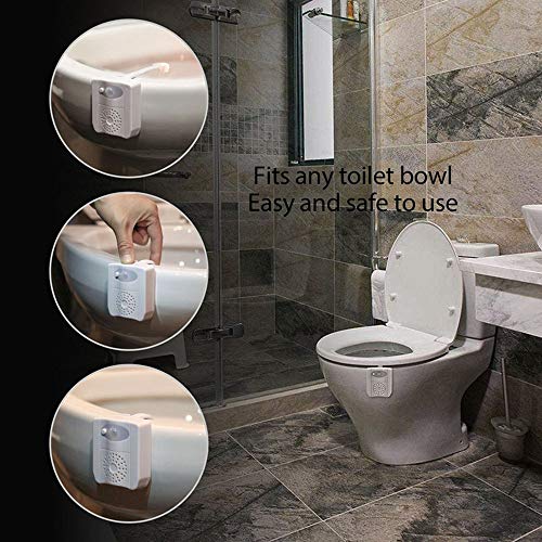 ZEZHOU Toilet Light 2 Pack - 16 Color LED Toilet Bowl Light - Product Imagery