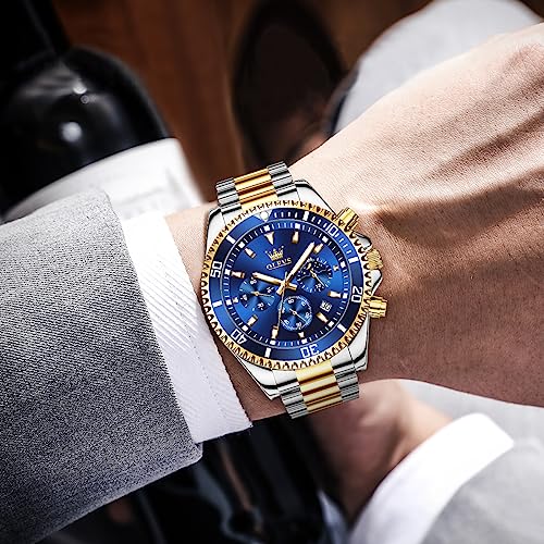 OLEVS Men's Waterproof Watches Stainless Steel Waterproof - Product Imagery