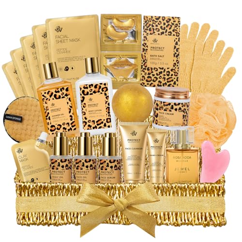 Gifts for Women 32 Pcs Honey Almond Bath Body Gift Basket - RA ROSA ACCA Official Imagery - 1