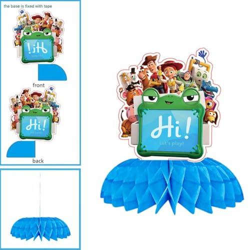 For Toy Story Birthday Party Supplies , 9Pcs Honeycomb - Product Imagery