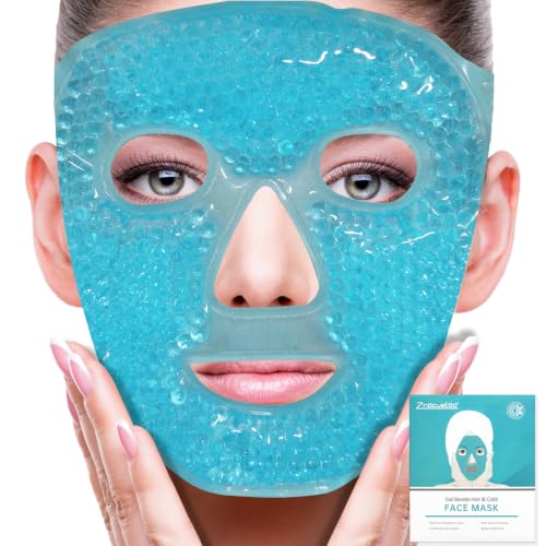 ZNÖCUETÖD Cold Face Ice Mask Facial Ice Pack, Hot Cold Compress for Fa - View 1