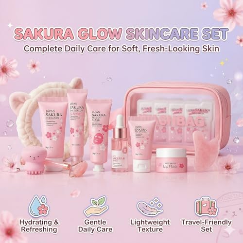 Japan Sakura Skin Care Set - Sakura Birthday Gifts For Teen - Product Imagery