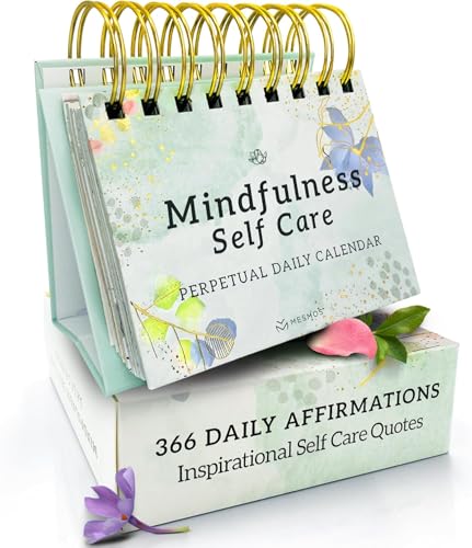 MESMOS Mindfulness Perpetual Flip Calendar with 366 Daily - Product Imagery