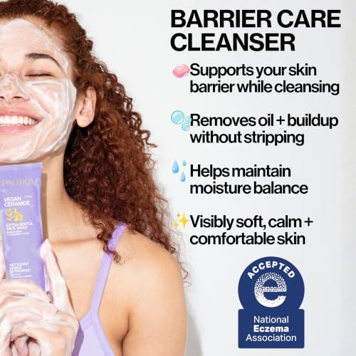 Pacifica Face Wash for Sensitive Skin Facial Cleanser Vegan Ce... - Product Imagery