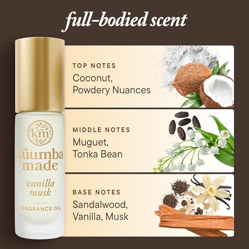 Kuumba Made Vanilla Musk Fragrance Oil Roll-On, Alcohol-Free, - Product Imagery