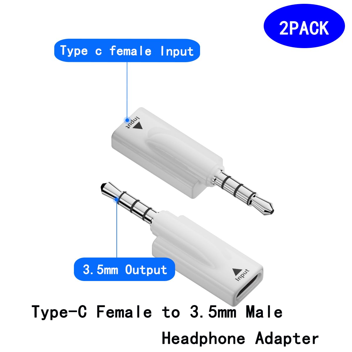 rgzhihuifz Headphone Jack Adapter,TypeC Female to 3.5mm Male Audi by rgzhihuifz - Angle View 2