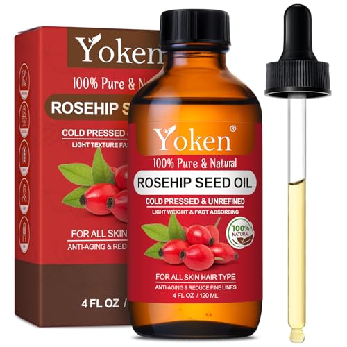 Yoken Cold Pressed Organic Rosehip Seed Oil for Face, Hair & Body, 4 fl oz - Yoken Official Product View 1