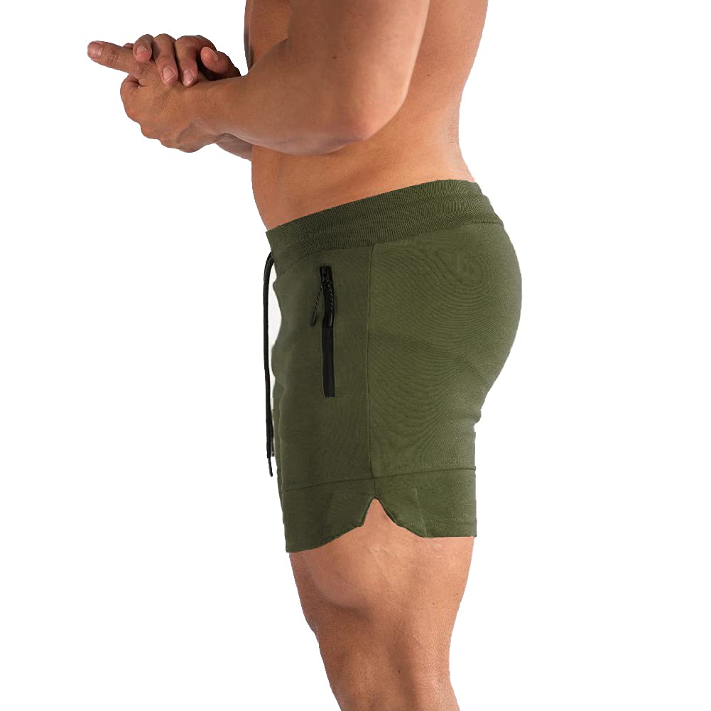 PIDOGYM Men s 5 Gym Shorts with Zipper Pockets for Running - PIDOGYM Official Imagery - 4