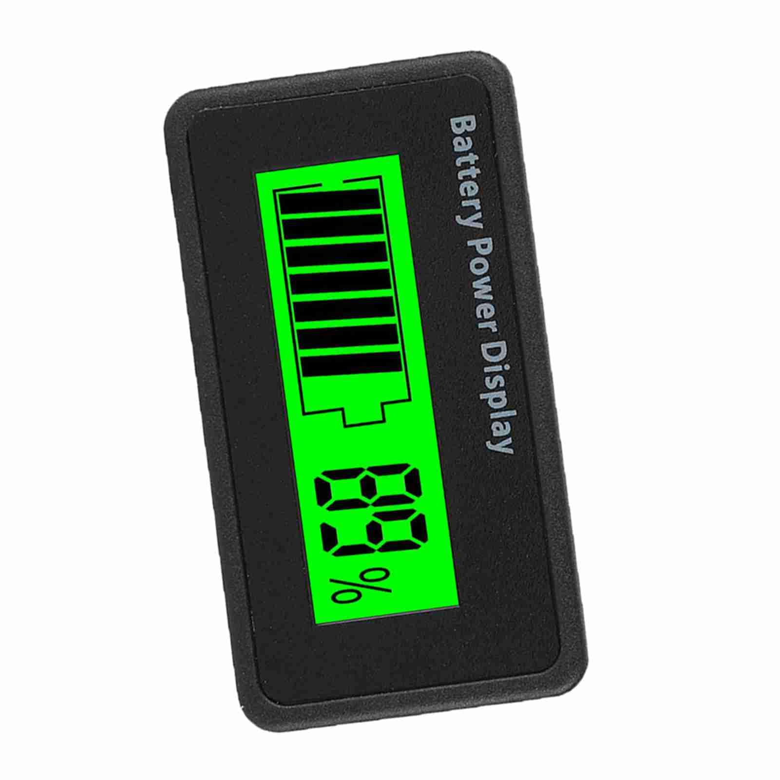 LICAEVEY GY-6H universal battery capacity tester with LCD display and backlight, measuring voltage from 12-48V in green light.