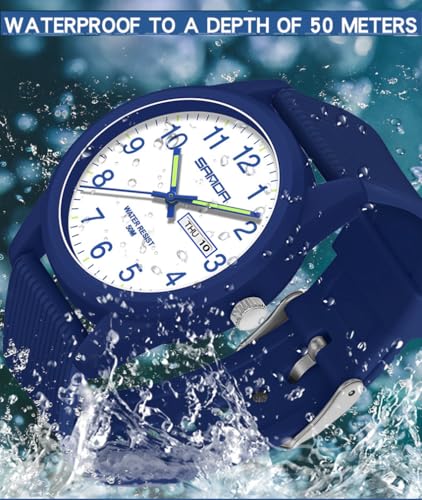 Men Women Sports Watch 50M Waterproof Luminous Analog Quartz - Product Imagery