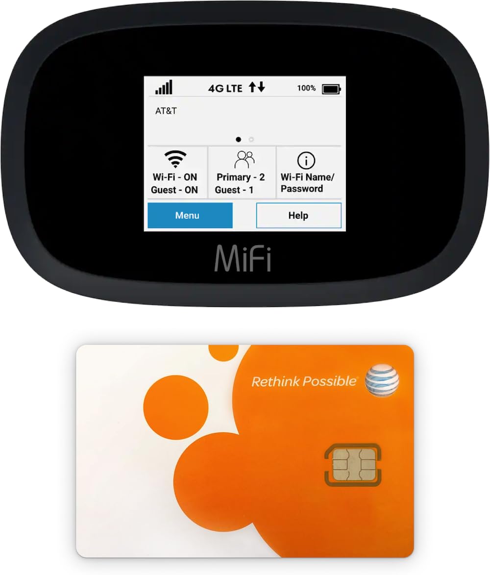 EVDO-LINK AT&T Wireless Hotspot Pocket WiFi 4G LTE MiFi 8000, portable mobile WiFi device with VPN for global travel.