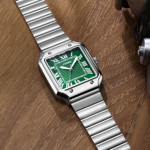 SINOBI Classic Square Watches for Men with Roman Numerals - Product Imagery