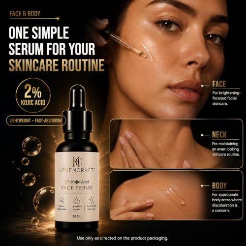 Kojic Acid Serum for Face & Body, Dark Spot Correcting & - Product Imagery