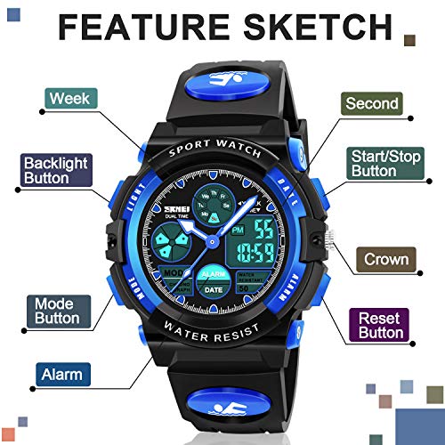 ATIMO LED Multi Function Waterproof Watch for Kids - Kids Gifts - Product Imagery