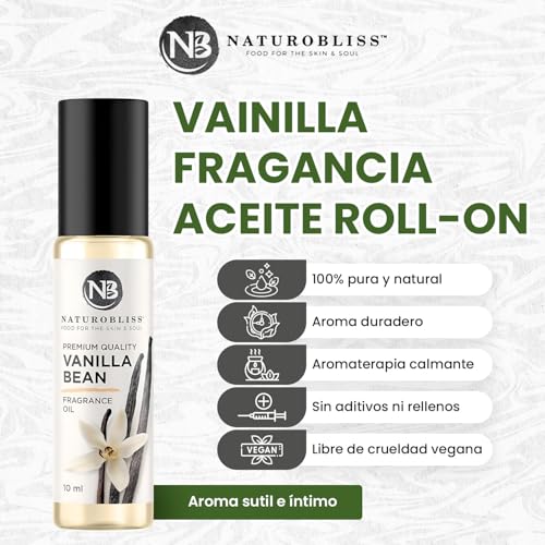 NaturoBliss Vanilla Perfume, Fragrance Oil Roll On 10 ml - Product Imagery