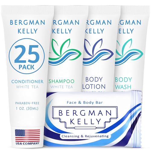 125 Pcs Hotel Soap Bulk Toiletries 5 Pcs Set White Tea 1 oz - BERGMAN KELLY Official Imagery - 1