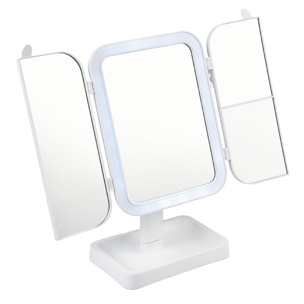 13 Fold Lighted Makeup Mirror 3 Color Tri Fold LED Vanity - FaHaner Official Imagery - 1
