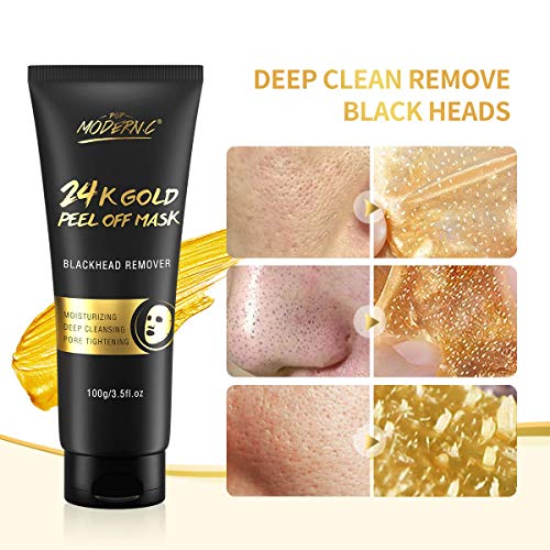24k Gold Peel off Face Mask Blackhead Remover Mask Gold Facial - Product Imagery