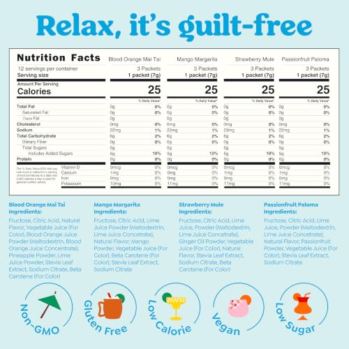 Craftmix Variety Pack Cocktail Mixers & Mocktail Drink Mix, 12 - Product Imagery