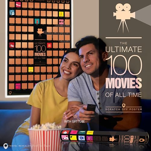 Travel Revealer Bundled - 100 Movie Scratch Off Poster + 63 - Product Imagery