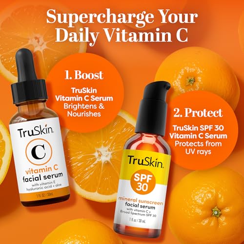 TruSkin SPF 30 Tinted Mineral Sunscreen Face Serum, Zinc Oxide, - Product Imagery