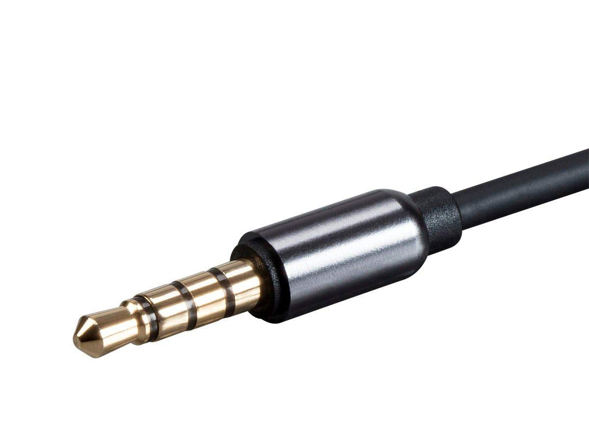 Monoprice Auxiliary Audio Cable - 3.5mm TRRS, Gold Plated, 6 Feet by Monoprice - Angle View 4