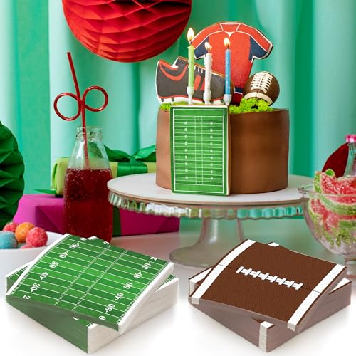 ArtCreativity 80 Pack Football Field Napkins - Set of 80 - - Product Imagery