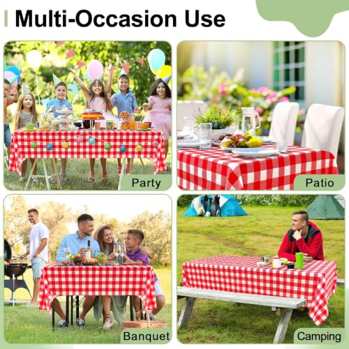 4 Packs Buffalo Disposable Table Cloth, 54 x 108 Inch Waterproof - Product Imagery