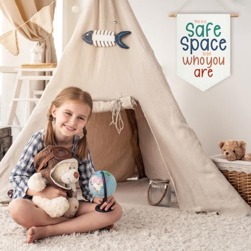 Therapy Office Safe Space Canvas Banner for Therapy Office Decor - Product Imagery