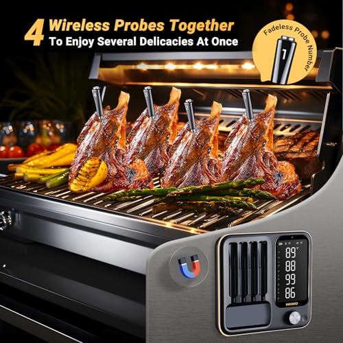 Wireless Meat Thermometer with 4 Probes, INKBIRD WiFi Meat - Product Imagery