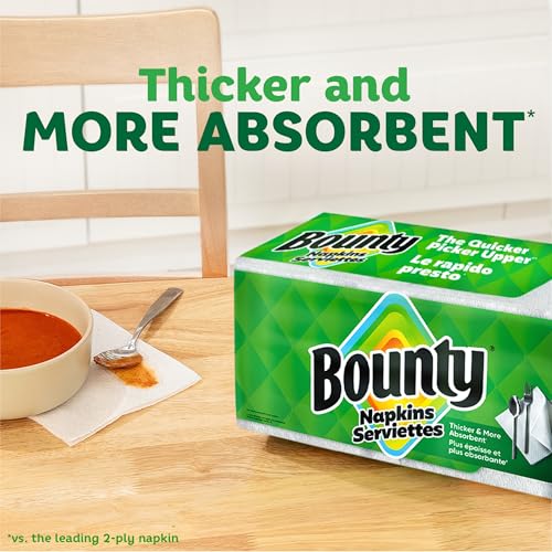Bounty Paper Napkins, White, 200 Count, Packaging may vary - Product Imagery
