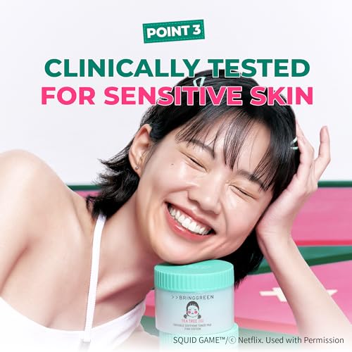 BRING GREEN Tea Tree Cica Soothing Toner Pads 90 Count, - Product Imagery