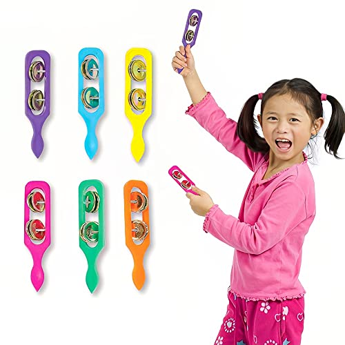 ArtCreativity Cymbals Tambourine for Kids, Pack of 12 Handheld - Product Imagery