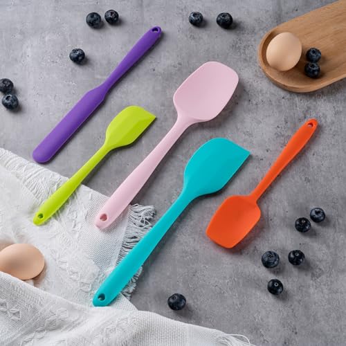 Silicone Spatula Set,5 Piece Food Grade Rubber - Product Imagery