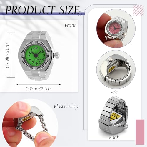 Landical 10 Pcs Finger Watches for Women Men - Product Imagery