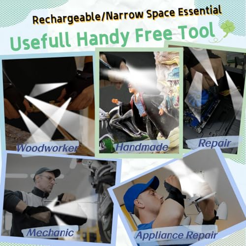 Waterproof Rechargeable LED Flashlight Gloves, Adjustable Strap, - Product Imagery