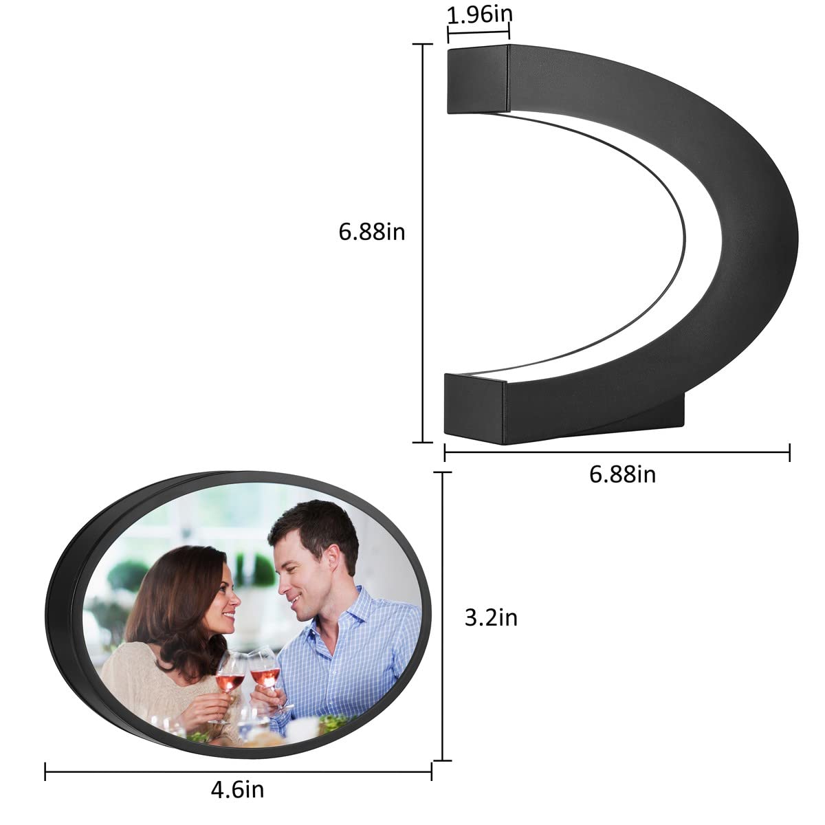 UVEHAS Levitating Photo Frame with LED Colorful Lights - UVEHAS Official Imagery - 4