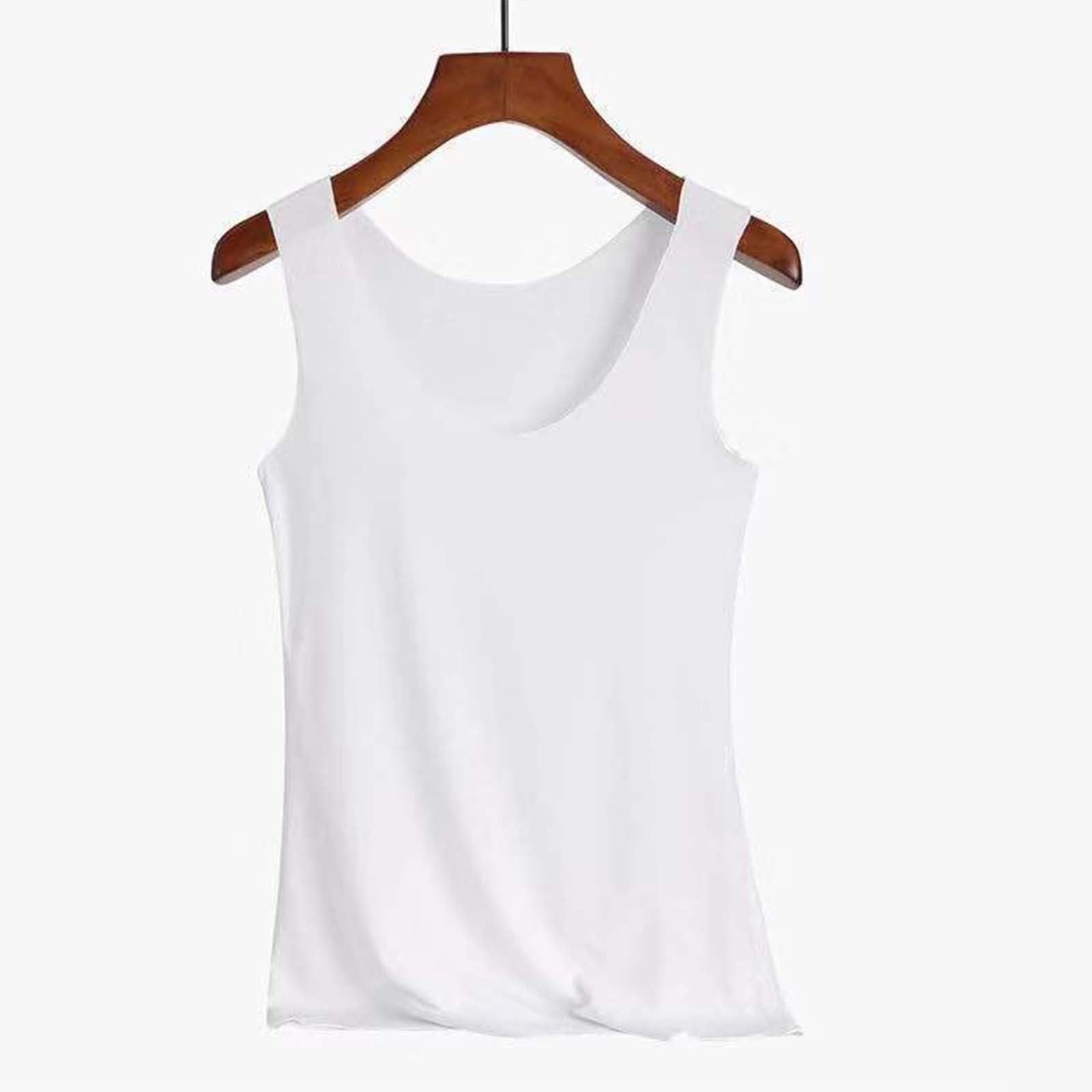 Tank Tops For Women 2025 Summer Ice Silk Camisole Tops Seamless Deep S - View 2