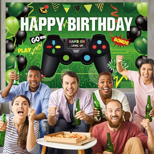 Video Game Party Decoration for Birthday Background Game On for - Product Imagery