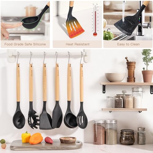 Astercook 39 PCS Kitchen Utensils Set, Silicone Cooking Utensil - Product Imagery