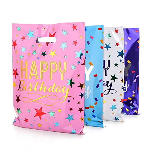 PintreeLand Happy Birthday Party Favor Bags 40 PCS, Plastic - Product Imagery