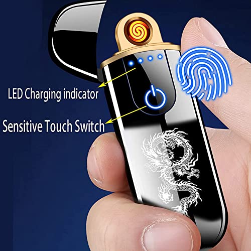 Electric Lighter, Smart USB Rechargeable, Mini Touch Ignition - Product Imagery