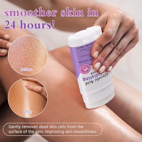 Glycolic Acid Body Scrub Stick for Rough & Bumpy Skin - 7% AHA + - Product Imagery