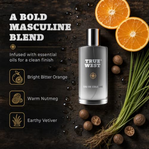 Herban Cowboy Mens Cologne, Rugged Fragrances (1.7 fl oz, True - Product Imagery