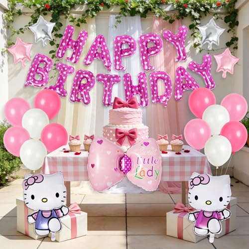 Kitty Birthday Decorations Party Supplies | Cute Pink Party - Product Imagery